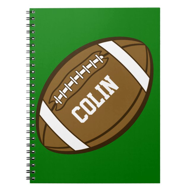 Personalised Football for Boys who love Sports Notebook (Front)