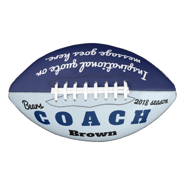 Personalised football for coach - thank you gift (Front)