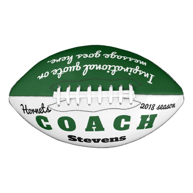 Personalised football for coach - thank you gift (Front)