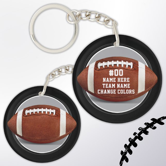 Personalised, Football Gifts for Players. Football Key Ring (Personalized Football Keychains. Gifts for Football Players. senior football player gift ideas.)