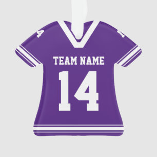 Personalised Football Jersey Purple Photo Ornament