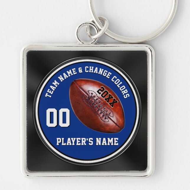 Personalised Football Keychains, Football Players Key Ring (Front)
