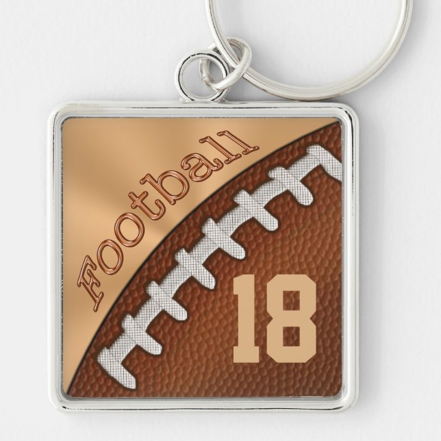 Personalised Football Keychains NUMBER or MONOGRAM (Front)