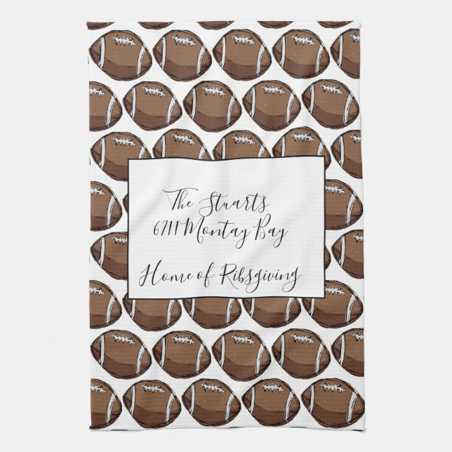 Personalised Football Kitchen Towel (Vertical)