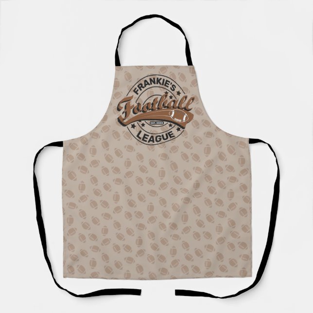 Personalised Football League Player Team  Apron (Front)