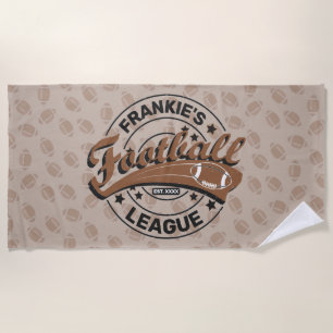 Personalised Football League Player Team Beach Towel