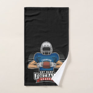 Personalised Football League Player Team Champ Bath Towel Set