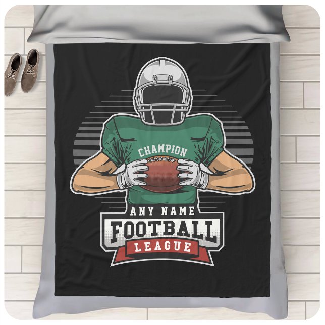 Personalised Football League Player Team Champ  Fleece Blanket (Creator Uploaded)