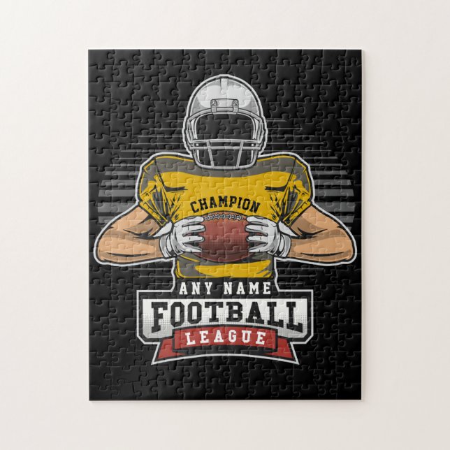 Personalised Football League Player Team Champ   Jigsaw Puzzle (Vertical)