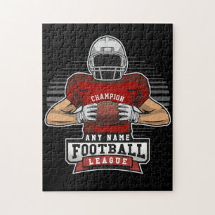Personalised Football League Player Team Champ Jigsaw Puzzle