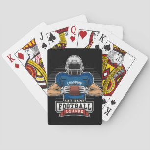 Personalised Football League Player Team Champ Playing Cards