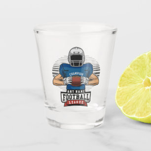 Personalised Football League Player Team Champ Shot Glass