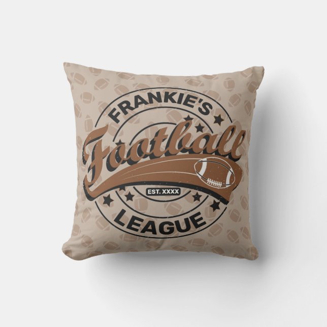 Personalised Football League Player Team Cushion (Front)