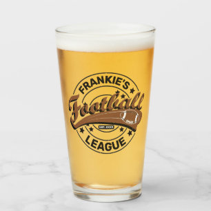 Personalised Football League Player Team  Glass
