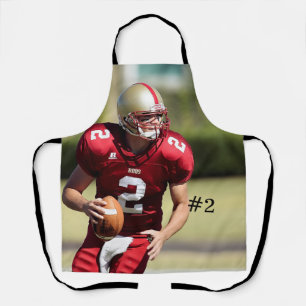 Personalised Football Photo and Number Apron