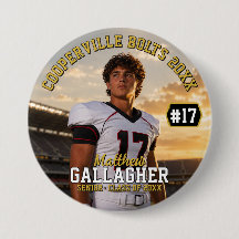 Personalised Football Photo Button