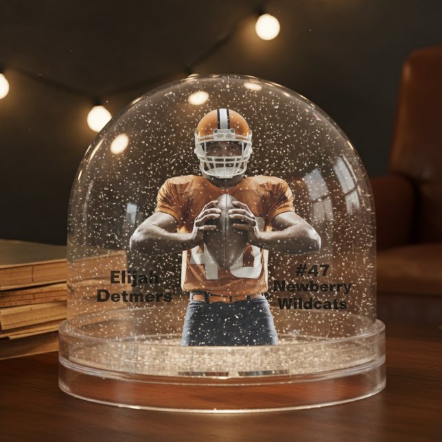  Personalised Football Player Snow Globe (Personalized Football Player Snow Globe)