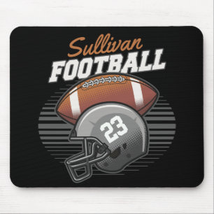 Personalised Football Player Team Number Helmet  Mouse Pad