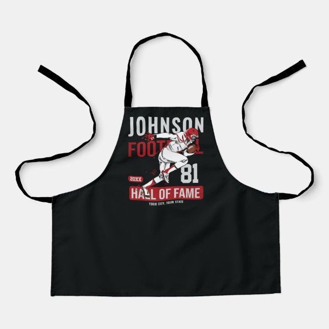 Personalised Football PLAYER Team NUMBER Sports   Apron (Front)