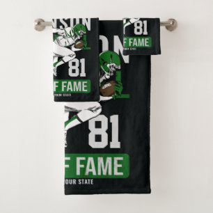 Personalised Football PLAYER Team NUMBER Sports  Bath Towel Set