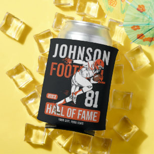Personalised Football PLAYER Team NUMBER Sports Can Cooler
