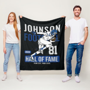 Personalised Football PLAYER Team NUMBER Sports Fleece Blanket