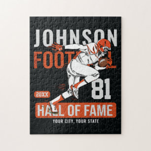 Personalised Football PLAYER Team NUMBER Sports Jigsaw Puzzle