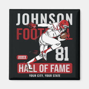 Personalised Football PLAYER Team NUMBER Sports  Magnet