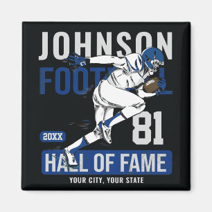 Personalised Football PLAYER Team NUMBER Sports Magnet