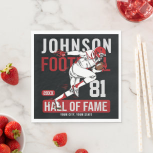 Personalised Football PLAYER Team NUMBER Sports Napkin