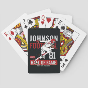 Personalised Football PLAYER Team NUMBER Sports Playing Cards