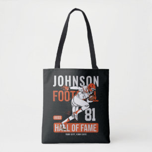 Personalised Football PLAYER Team NUMBER Sports Tote Bag