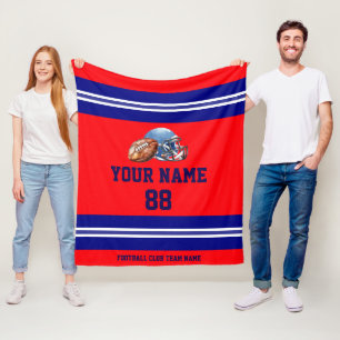 Personalised Football Senior Night Fleece Blanket