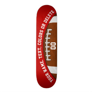 Personalised Football Skateboard Deck, Your Text