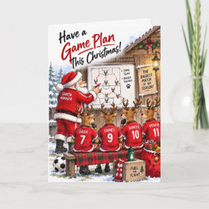 Personalised Football Soccer Christmas Holiday Card