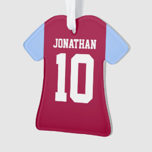 Personalised Football soccer shirt Contrast sleeve Ornament
