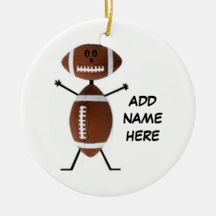 Personalised Football Star Ceramic Tree Decoration