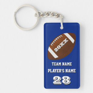 Personalised Football Team Gifts with 4 Text Boxes Key Ring