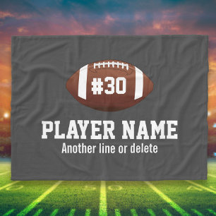 Personalised Football Team Name Jersey Number Fleece Blanket
