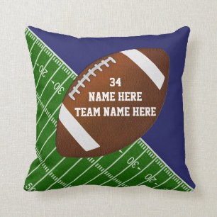 Personalised Football Throw Pillows with YOUR TEXT