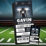 Personalised Football Ticket Birthday Party Invitation<br><div class="desc">Get ready to score big with this Personalised Football Ticket Birthday Party Invitation—the perfect kickoff for any football fan's birthday celebration! Designed to look like a real game-day ticket, this sporty invitation sets the tone for a high-energy event that guests won’t want to miss. With bold colours, fun football graphics,...</div>