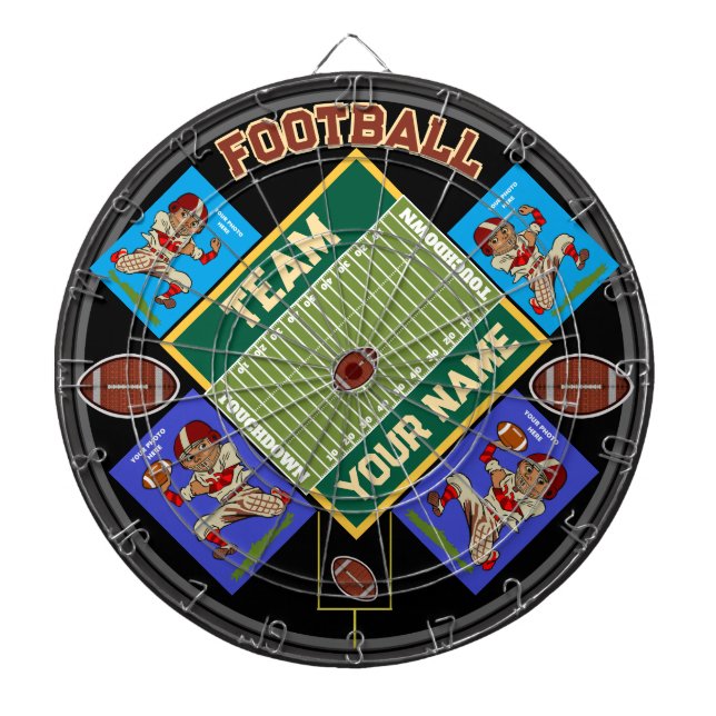 Personalised Football YOUR PHOTOS Dartboard (Front)