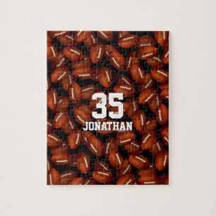 personalised footballs pattern jigsaw puzzle
