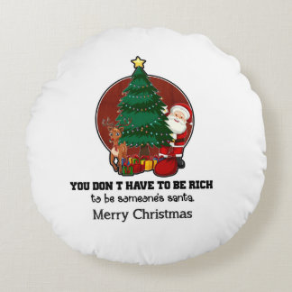 Personalised for Christmas Holiday Gifting Round Cushion