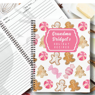 Personalised for Grandma Holiday Baking Recipe Notebook