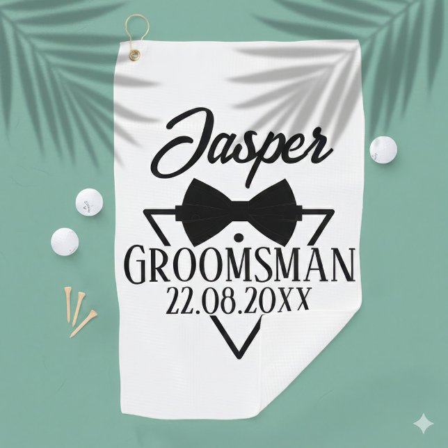 Personalised for Groomsman Golf Towel (Personalized for Groomsman Golf Towel Custom Name )