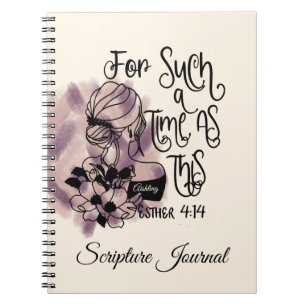 Personalised For Such A Time As This Scripture Notebook