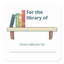 Personalised For the Library Of Name Label