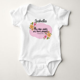 Personalised For This Child We Have Prayed Baby Bodysuit