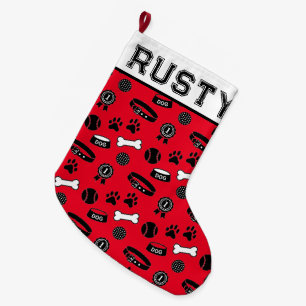 Personalised For Your Pet Dog Large Christmas Stocking